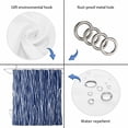 thumbnail image 3 of Vintage Wave Lines Shower Curtain Set - Long 72" x 84" Washable Bathtub Curtain with 12 Hooks, Classic Minimalist Striped Navy Blue Waterproof Fabric Stall Shower Curtains for Bathroom/Bathtub Décor, 3 of 6