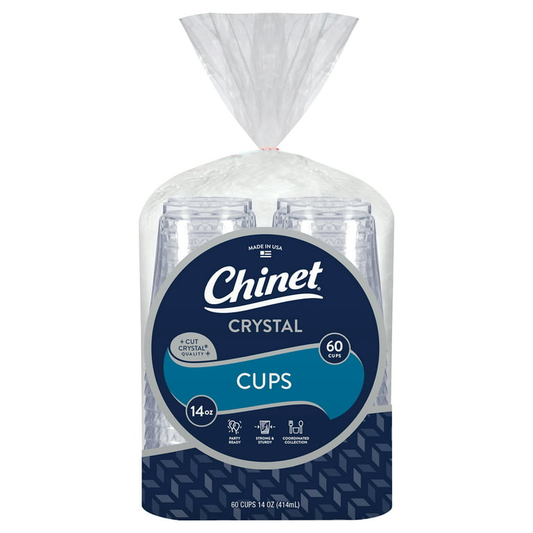 Chinet Cut Crystal 14 oz 60 Count, Clear