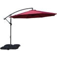 thumbnail image 5 of Kozyard Offset Cantilever Hanging Patio Umbrella for Outdoor( 120''Dia x 91''H, Burgundy Red), 5 of 7