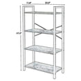 thumbnail image 6 of 4 Tier Wood and Metal Bookcase with Criss Cross Back, Rustic Brown and Black, 6 of 6