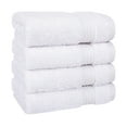 thumbnail image 3 of Cotton Paradise 100% Cotton 4 Piece Washcloths, Soft Absorbent Small Hand Face Towels Wash Rags for Body, White, 3 of 5