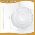 thumbnail image 2 of 2 Pieces PU Ceiling Medallion Decorative Ceiling Fan Medallion for Light Fixtures Ceiling Fans Chandeliers, 12 Inch OD, 2 of 5