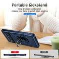 thumbnail image 5 of Cowithday Hybrid Rugged Case for Google Pixel 6 5G 6.4" Phone, Military Grade Heavy Duty Shockproof Rotatable Magnetic Ring Holder Kickstand Armor Dual Layer Cover for Google Pixel 6, Blue, 5 of 10