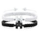thumbnail image 1 of Set de pulseras Mealguet Puzzle en forma de corazón de acero inoxidable trenzado, 1 of 7