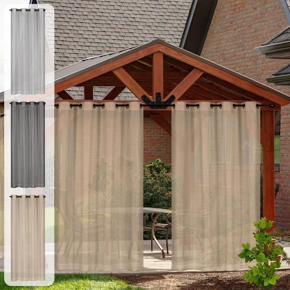 Sheer Curtains Voile Curtains Window Curtains White Transparent Double Rod Pocket Gauze Drapes 52x84in Polyester for Living Room Bedroom Sliding Glass Door by PALIFEUR