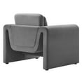 thumbnail image 4 of Armchair Accent Chair, Grey Gray, Velvet, Living Kitchen Cafe Bistro Hospitality Restaurant, Modern Contemporary Boutique HB34901, 4 of 9