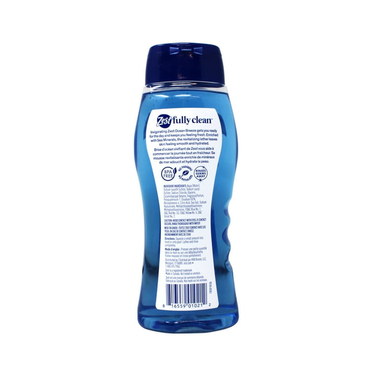 Zest, Body Wash, 18 oz, Ocean Breeze with Sea Minerals - Walmart.com