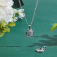 thumbnail image 2 of 925 Sterling Silver Pendant Cabochon Settings with Suede Fabric Square Silver Polishing Cloth Flat Round Platinum Tray: 13mm 17x15x2mm Hole: 5x3.5mm 2pcs, 2 of 5