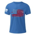thumbnail image 4 of UVEASISHA 4th of July Tshirts for Men American Flag Print T-Shirts Cotton Short Sleeve Slim Fit Muscle T Shirts Blue M, 4 of 5