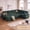 Green, variant on 85" Modular Sectional Sleeper Sofa with Pull Out Bed, 3 Seat Plush L Shaped Couch with Storage Chaise|USB Ports|Cup Holders|Side Table|Storage Armrests, Tool Free Assembly, Corduroy Fabric Dark Gray