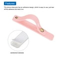 thumbnail image 3 of Uxcell 4 Pcs Phone Loop Finger Holder Silicone Phone Strap Grip Holder for Most Smartphones Light Pink, 3 of 6