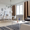 thumbnail image 3 of Bedroom Curtains Absolute Heat Insulation Chenille Vertical Striped Color Window Curtains Living Room Buttonhole Curtains 53"W x 84"L (Pack of 2), 3 of 6