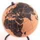 Globe Rotatif en Bois de Liège, Décoration de Cartes du Monde, Carte Géographique, Globes – image 1 sur 8