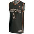 thumbnail image 2 of GameDay Greats  Black #1 Texas Longhorns Replica Lightweight Basketball Jersey, 2 of 4