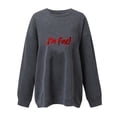 thumbnail image 3 of JSheng Women's Sweatshirt for Halloween Fashion Festival Printed Hoodless Round Neck Long Sleeved Tops, 3 of 4