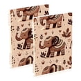 thumbnail image 6 of Brown Boho Elephants Spiral Journal Notebook College Ruled Notebook 8.3" x 5.7" A5 Lined Thick Paper Page, 6 of 6