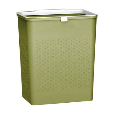 Kugisaki Plastic Trash Can Rectangular High Value Storage Bucket Household Pressure Ring Trash Can Living Room Toilet Bedroom Wastebasket Bucket - Green