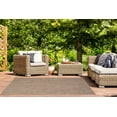 thumbnail image 4 of Safavieh Courtyard Finnian Solid Indoor/Outdoor Area Rug, Natural/Black, 6'7" x 9'6", 4 of 17