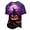 27#Dark Purple, variant on Mens Gothic Shirts Print Short Sleeve Crewneck Tee Summer Top