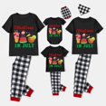 thumbnail image 2 of Pijamas familiares navideños a juego, conjuntos de pijamas negros de verano de julio, 2 of 3