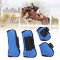 thumbnail image 4 of Bottes de Protection pour Sabots de Cheval, Bottes Réglables pour Jambes de Cheval Bottes de Protection pour Amortisseurs pour Sauts de Protection Bleu, 4 of 8