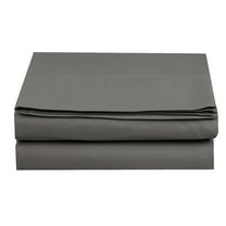 Elegant Comfort Fitted Sheet Wrinkle-Free 1500 Series 1-Piece Fitted Sheet, Full Size, Grey
