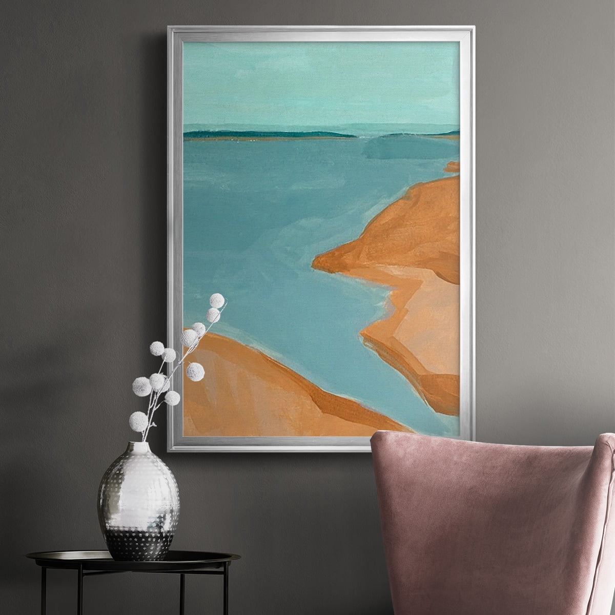 Out on the Sandbar I Premium Framed Print, in Gold, Black, or Silver - Ready to Hang
