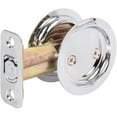 thumbnail image 2 of Stone Harbor Hardware Round Pocket Door Lock, Passage Function, 2-3/8" Backset, Polished Chrome, 2 of 3