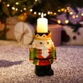 thumbnail image 2 of jifeng Nutcracker Figures Candlestick Holder Nutcracker Ornament for Shelf Office Decor Green, 2 of 5