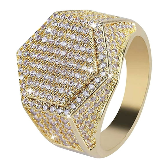 TIMIFIS Mens Rings Men's Fashion Diamond Fashion Diamond Jewelry Valentine'S Day Gift