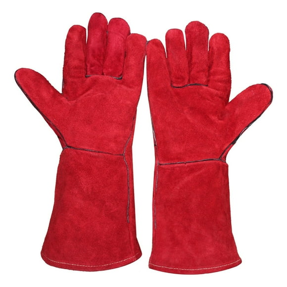 14" Cowhide Leather Welding Gloves Welder's Hand Protection