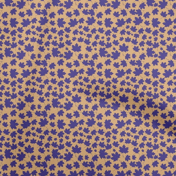 oneOone Viscose Chiffon Light Brown Fabric Asian Leaf Chinar Sewing Craft Projects Fabric Prints By Yard 42 Inch Wide