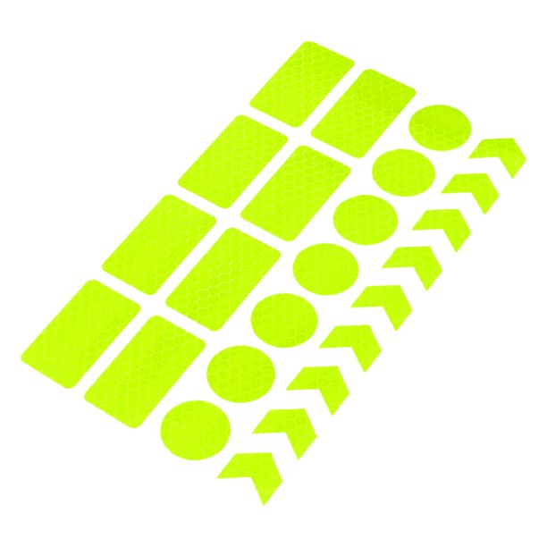 24uds Amarillo Reflectante Pegatinas Cinta Impermeable Calcomanías para Coche