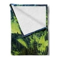 thumbnail image 2 of Mountain Soft Flannel Fleece Blanket, Bikers Riding on Mountainous Highway in the Alpine Mountains Digital Art Print, Cozy Plush for Indoor and Outdoor Use, 50" x 60", Hunter Green, by Ambesonne, 2 of 5