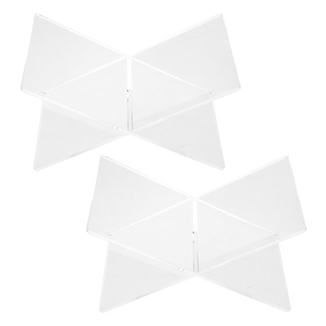 unbranded 2Ud Soporte Para Libros Acrílico Transparente Multiusos Ideal Para Cocina Y Escritorio
