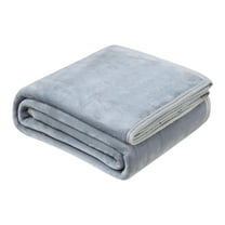AUQ Fleece Blanket -Queen Blanket - Grey - Lightweight Blanket for Bed,Sofa,Couch,Camping,and Travel - Microplush - Ultra Soft Warm Blanket (Queen,Gray)