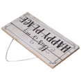 thumbnail image 2 of Decorative Wooden Sign Novel Waterproof Table Sign Hanging Decoration with Happy Place for Courtyard, 2 of 12