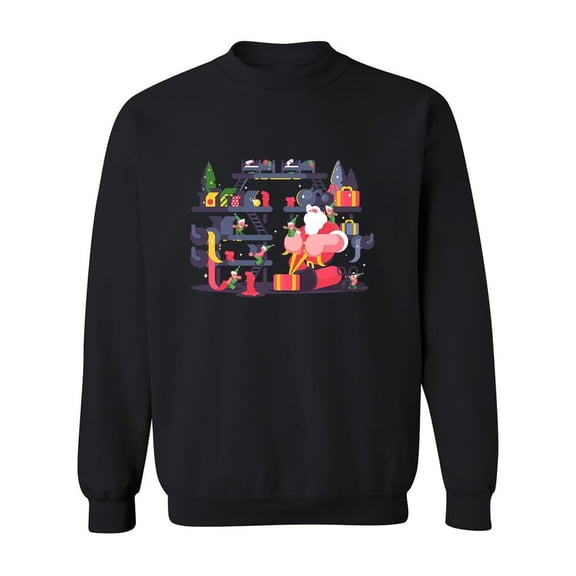 North Pole Clan In Action Sweatshirt Men -Image by Shutterstock, Male XX-Large