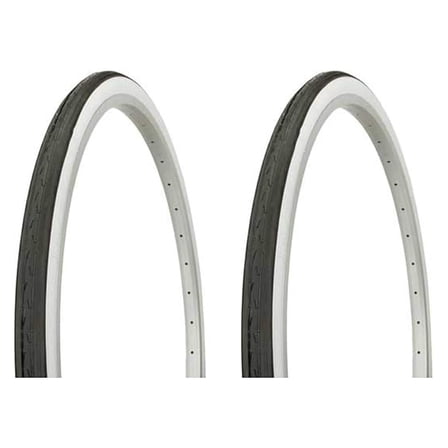 Tire Set. 2 Tires. Two Tires Duro 26" x 1 3/8" Black/White Side Wall, Cruiser Bike Tires, Chopper Bike Wheel, Bike Tires