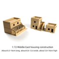 thumbnail image 2 of 1:72 Escena de construcción de una casa de dos pisos de Oriente Medio, modelo de madera ensamblado, adornos, regalo hecho a mano DIY, 2 of 4