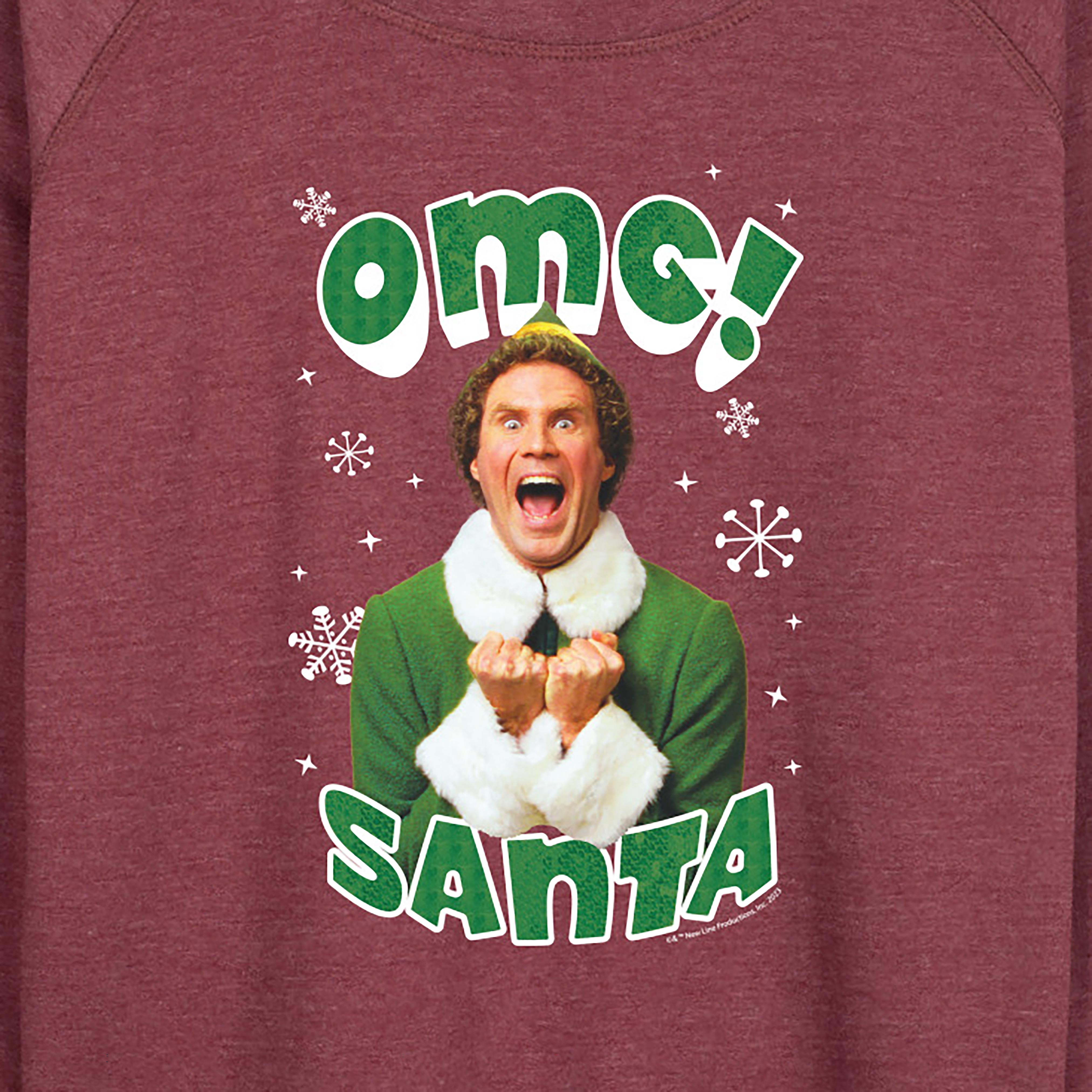 ELF - Christmas Omg Santa - Women's Lightweight French Terry Long Sleeve Shirt