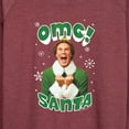 thumbnail image 3 of ELF - Christmas Omg Santa - Women's Lightweight French Terry Long Sleeve Shirt, 3 of 5