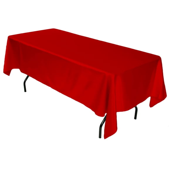 60 x 102 in. Rectangular Satin Tablecloth Red