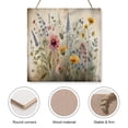 thumbnail image 3 of Flower Art Wild Flower Wooden Hanging Signs For Home Decor 12"x12" Square Rustic Wall Hanging Plaque Sign Farmhouse Wooden Wall Signs for Office Bedroom Living Room Housewarming Gift, 3 of 8