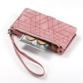 thumbnail image 2 of Hee Hee Smile Flip Case for Samsung Galaxy A41 Leather Wallet Shell Flip Case Line Pattern Zipper Phone Cover, 2 of 6