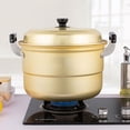 thumbnail image 6 of Golden Aluminum Steamer Pot with Lid and Steaming Plate for Home Use Cooking Utensils 1 Piece, 6 of 8