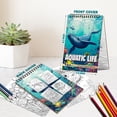 thumbnail image 4 of TSPVOTUS Aquatic Life Spiral Bound Adult Coloring Book, A5 Wooden Cover, 30 Marine Life Coloring Pages of Manificient Ocean for Stress Relief and Relaxation, 4 of 6