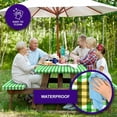 thumbnail image 6 of Sorfey Rectangle Fitted Picnic Table Cover Tablecloth with Umbrella Hole, 3-Pc. Set Green 30"x72", 6 of 6