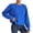 Blue, variant on GigrtiJin Women's Sweater Long Sleeves Causal Crewneck Solid Color Sweaters Warm Comfy Pullover Blouses Tops