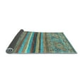 thumbnail image 2 of Ahgly Company Indoor Square Abstract Light Blue Modern Area Rugs, 6' Square, 2 of 4